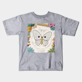Butterfly Needlework Creation Kids T-Shirt